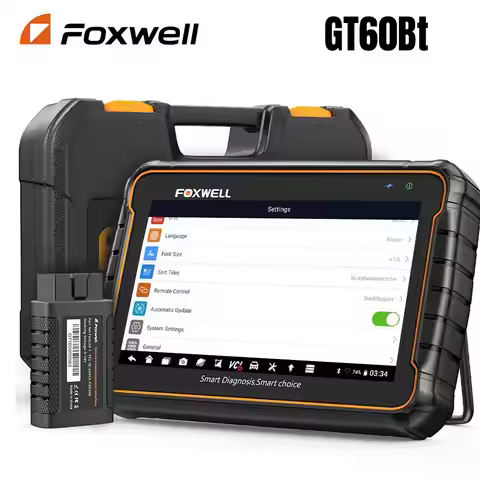 OBD2 Bluetooth Automotivo Scanner FOXWELL GT60BT All System 24 Reset Bidirectional Control Professio