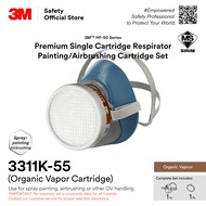 3M™ HF-50 Series Respirator (HF-51 or HF-52) + 3311K-55 Set Organic Vapor Cartridge with Pre-Filter/