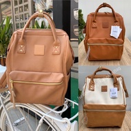 SALE!!Nekokissbag Anello แท้100% PU leather Backpack กระเป๋าเป้ สะพายหลัง รุ่นหนัง พียู (พร้อมส่ง แถมตุ๊กตา)