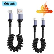 Elough 25CM to 1M Spring Short Charging Cable Retractable USB Type C Fast Charging Data Cord USB C T