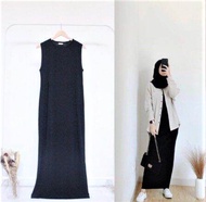 SINGLET MOSCREPE DALAMAN GAMIS MUSLIM DALAMAN SINGLET MANSET DALAMAN TANPA LENGAN SINGLET long dress,size s,m,l,xl,baju lekbong tanpa tangan,baju daleuman muslim,baju kutung,INER muslim,Daleuman muslim terlaris,Iner termurah inner dress panjang