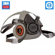 3m 6100 6200, Reusable Half Face Gas Mask, 2 Filters, Gray, 70071622107 - 70071606472