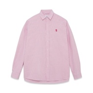 [LIVESTREAM EXCLUSIVE]Silencestandard Premium Oxford Shirt S Logo embroidered/red striped [SO02]
