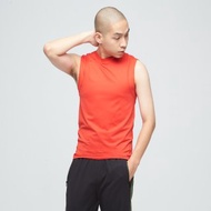 抗菌吸排網紗拼接背心(男)-石榴紅