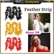 Accessories Fashion Trendy Large Fire Pieces Fur Scarf, Feather Shawl Feather Strip