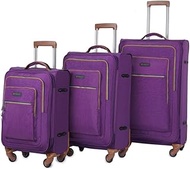 Holiday necessities 20in 24in 28in Softside Oxford Fabric Luggage 3 Piece Nested Sets Expandable Uprights Carry-on Suitcase Softshell Lightweight 360° Silent Spinner Multidirectional Wheels For Tr