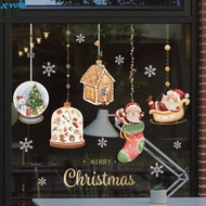 PVC Christmas Gift Supplies Decoration Sticker 30x45cm Home Decor Supplies Glass Sticker Christmas Sticker Mirror Sticker New Year Sticker Window Stickers yuee