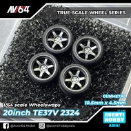 1/64 Wheelswap TE37V 2324 GUNMETAL ( 10.5mm x 4.5mm )