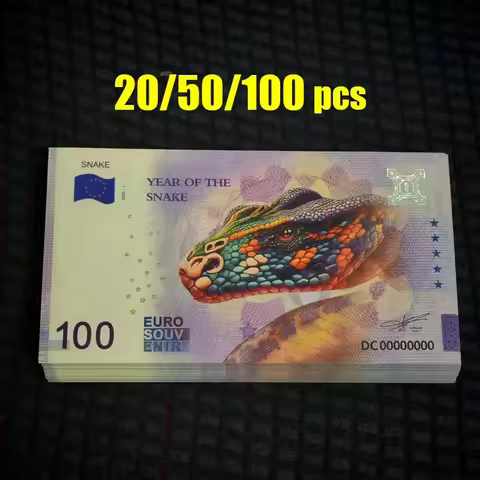 20~100pcs 100 Euro Paper Money 2025 The Snake Year Banknotes with UV Serial Numbers Banknotes Collec