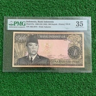 uang kuno 500 Sukarno 1964 PMG 35 TDLR