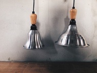 大鋁罩款80~90年代早期外銷日本老櫸木鋁罩燈古董燈稀有絕版品