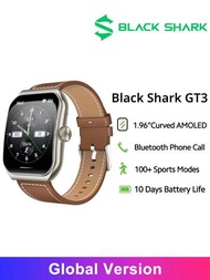 黑鯊gt3全球版智能手錶,1.96英寸曲面amoled顯示屏,支持shark Gpt 100+運動模式