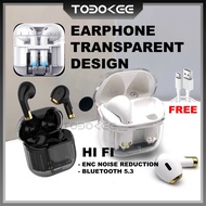 Earphone Transparent Design Wireless Transparent Earphone Bluetooth Earbud Sport Hifi Headset