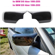 ABS Carbon Fiber Color Gloss Black Rearview Mirror Covers Side Mirror Caps For BMW E46 E39 Sedan/Tou