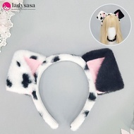 Ladysasa Cute Plush Ear Hairbands for Dalmatian Dogs Spa Headband Realistic Animal Ears Comic Conven