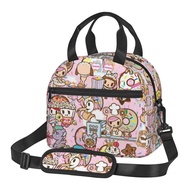 Tokidoki Insulated Reusable Lunch Bag Large Lunch Box for Women and Men with Adjustable Shoulder Strap Front Zipper Pocket