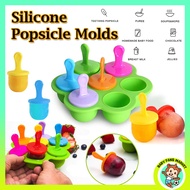 Popsicles Molds- 7-cavity Mini Silicone Ice Pop Mold With Stick Baby Food Storage Container Egg Bite