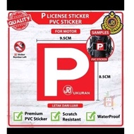 sticker lesen L & P untuk motor