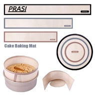 PRASI Cake Pan Liner, Nonstick Silicone Cake Baking Mat, Reusable High Temperature Resistant Easy To