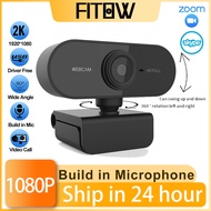 Taida 1080P Full HD Web Camera Webcam With Microphone USB Plug PC Computer Mac Laptop Desktop Web Cam for Live Broadcast Video