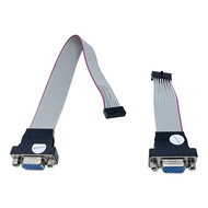 Computer Mainboard GPU 16pin Female To 15p Female Host Case Bracket VGA Interface Extension Cable fo