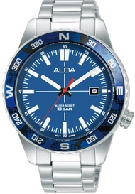 นาฬิกาข้อมือผู้ชาย ALBA Active Quartz รุ่น AS9Q11X1สีดำ AS9Q15X1สีน้ำตาล AS9Q17X1สีเขียว AS9Q19X1สีน้ำเงิน ขนาดตัวเรือน 42.6 มม.ตัวเรือน สาย Stainless steel สีเงิน