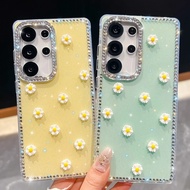 For Samsung S26 Ultra S26 Plus Daisy Case For Galaxy S25 Ultra S24 S23Ultra A57 A37 A56 Glitter Diam