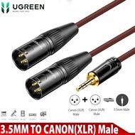 Cáp âm thanh 3.5 to XLR Ugreen AV162 ( 3.5mm to Canon đầu đực 3 kim)