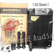 Speaker Portable Hardwell Turbovoice12 Pro Bluetooth Original Wireless Turbovoice 12 Inch ( Bayar Ditempat )