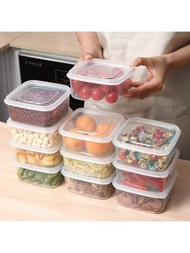 10入組/包冰箱收納盒適用於蔬菜,肉,冷凍餐飲,保持清新香調