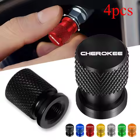 4Pcs Car Wheel Tire Valve Caps Tyre Stem Covers Airdust Waterproof For JEEP Cherokee JL CJ JK TJ XJ 