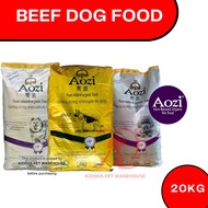 Aozi Pure Natural Organic Dry Food Dog Food in Sack Beef 20kg 10kg KIDDOS PET WAREHOUSE