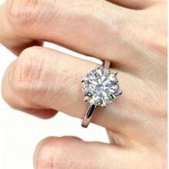 1PC 4CT Moissanite Engagement Rings For Women 925 Sterling Silver Moissanite Ring Excellent D Color 