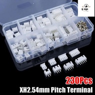 GOGOU 230Pcs Pin Connector, Housing Kit 2p 3p 4p 5pin 2.54mm Pitch Terminal, Male And Female 4 Value