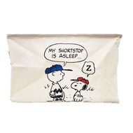 【Snoopy 史努比】帆布收納箱（方形）-棒球 （38*26*26cm）_廠商直送
