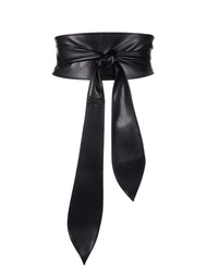 1 Pieza Cinturón Ancho Y Suave De Mujer Con Elegante Lazo En La Cintura Y Correa Larga Para Combinar Con Vestido