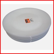 ◲ ❖ ☋ Arcopal Zelie White Opal Dinner Plates 25cm ~9.75inches