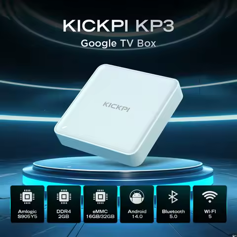 [Genuine]2026 New arrival KICKPI KP3 Amlogic S905Y5 Android TV Box 2GB DDR4 16GB 4K HDR Android 14 M