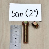 Length 5cm Bolt + YELLOW NUT (COMPLETE according to PHOTO) key 8 / 10 / 12 / 14 / 17 / 5 cm long) (l