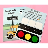 Traffic CVC Spelling Track – Phonics Learning Kit for Kids | Educational Activity for Preschool & Ea