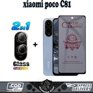 2IN1 TEMPERED GLASS PRIVACY XIAOMI poco C81 C81 PRO BONUS TG CAMERA