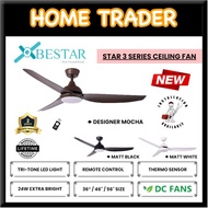 【 BESTAR DC CEILING FAN 】✦ STAR 3 SERIES ✦ 36 / 46 / 56 INCH ✦ THERMO SENSOR ✦ 24W RGB LED