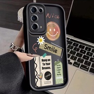 For OPPO Reno 5 Pro Reno 3 5G Reno 2 Case Cartoon Smiling Face Shockproof Phone Cases Silicone Case All Inclusive Camera Lens Soft Shell