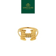 LOVE LUXE Cincin Huruf H, 1C Ring | Emas 916/22K