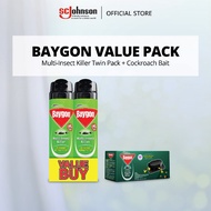 Baygon Multi Insect Killer Twin Pack & 24H Cockroach Bait Bundle