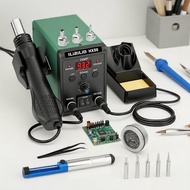 ILIBILIB 700W 2-in-1 Soldering & Rework Station, 100-500°C, LED Display, °C/°F Conversion, Sleep, Ca