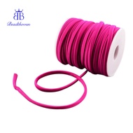 1roll Soft Nylon Cord Flat Medium Violet Red 5x3mm 21.87 yards(20m)/roll