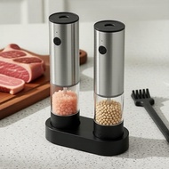 USB Rechargeable Stainless Steel Spice Mill, Adjustable Grind, for Salt & Pepper Pengisar Rempah Kel