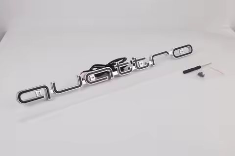 For Audi Quattro Emblem Light A3 A4 A5 A6 A6 A7 A8 Q3 Q5 Q7 S3 S4 S5 RS3 RS4 RS6 LED Front Grille Lo