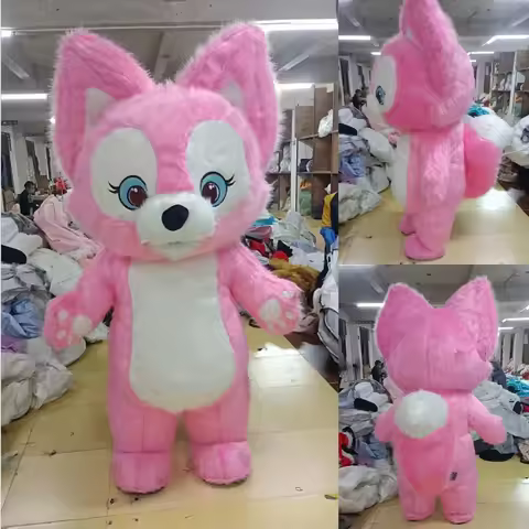 Inflatable LinaBell Mascot Costume Cute Fox Adult Walking Inflate Outfits Halloween Christmas Party 